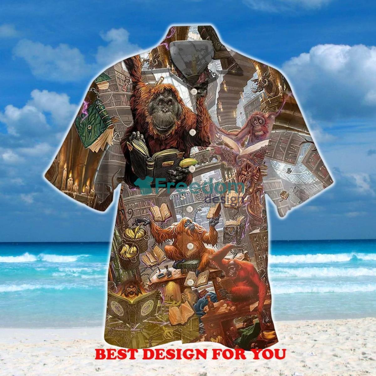 Book Librarian Funny Style Print Over 3D Hawaiian Shirt Product Photo 1