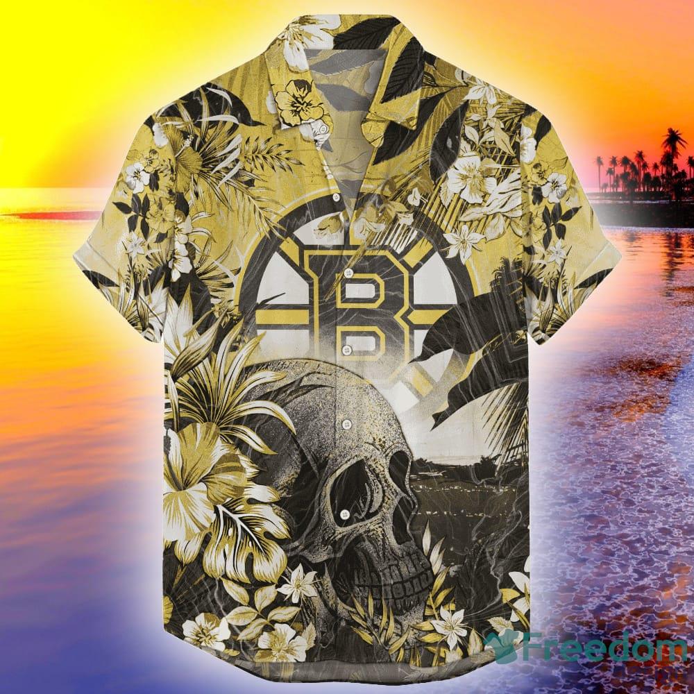 Boston Bruins Hawaii Floral Hawaiian Beach Shirt Sleeve Summer