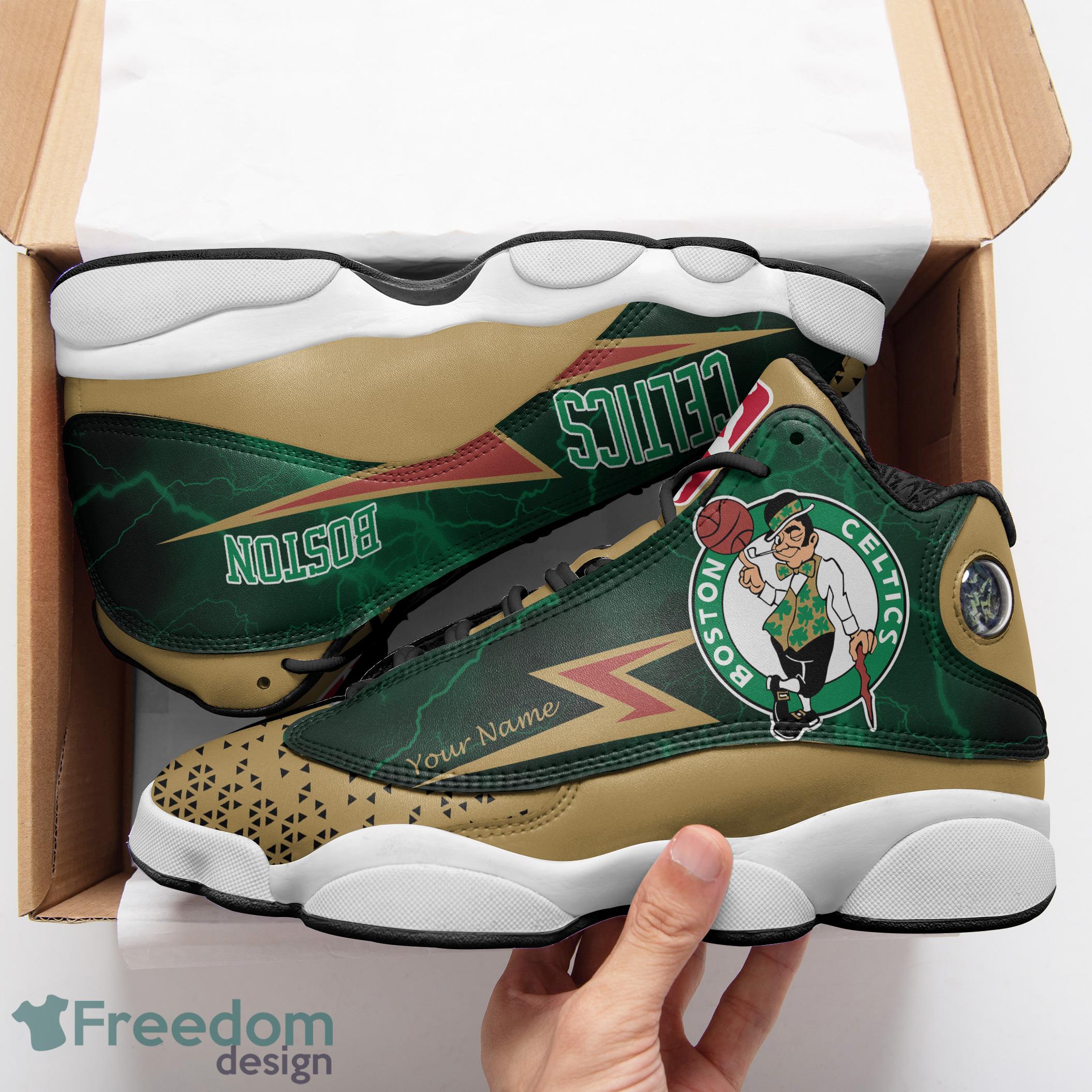 NBA Boston Celtics Air Jordan 13 Custom Name Shoes - Freedomdesign