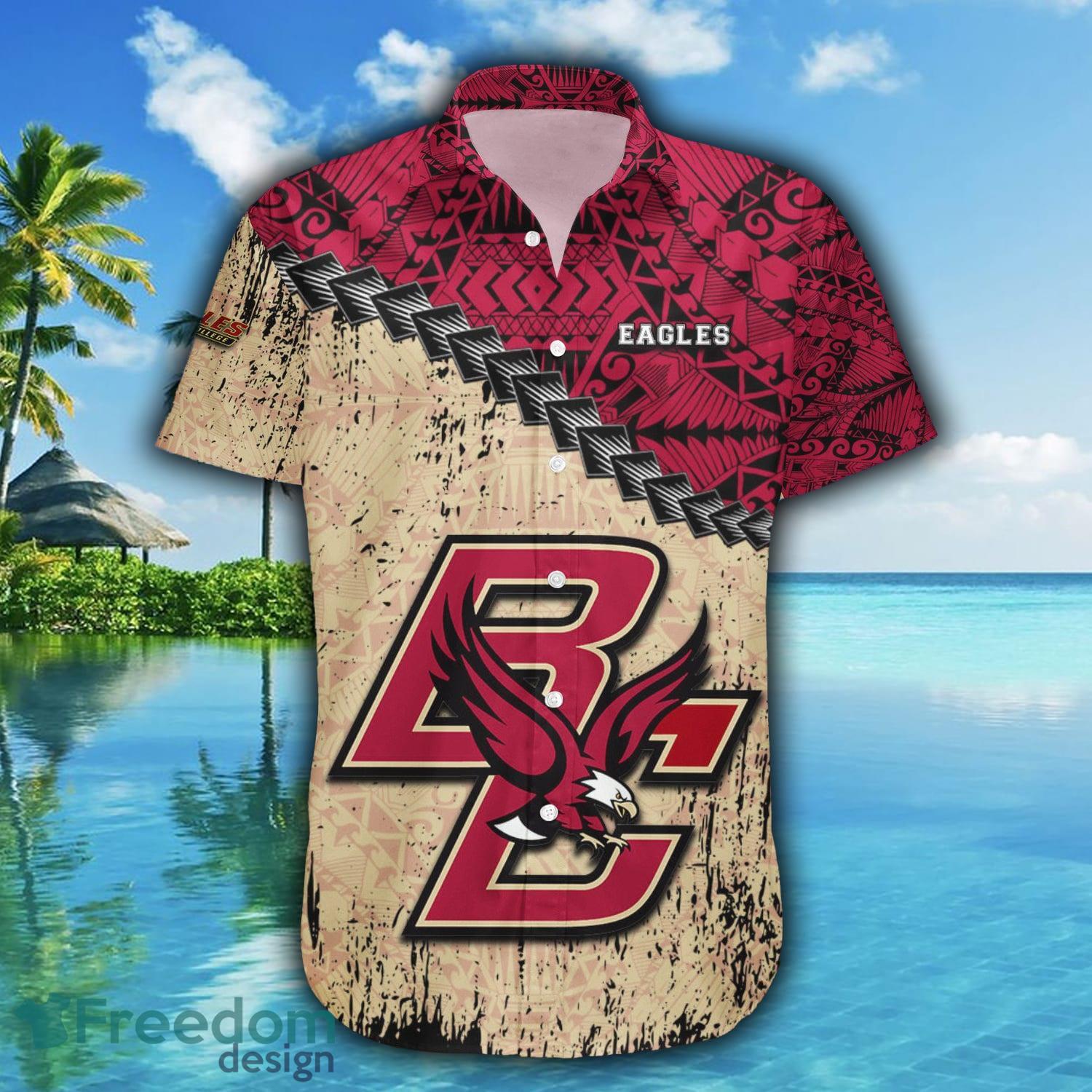 Boston College Eagles New Trends Custom Name And Number Christmas Hawaiian  Shirt - Freedomdesign