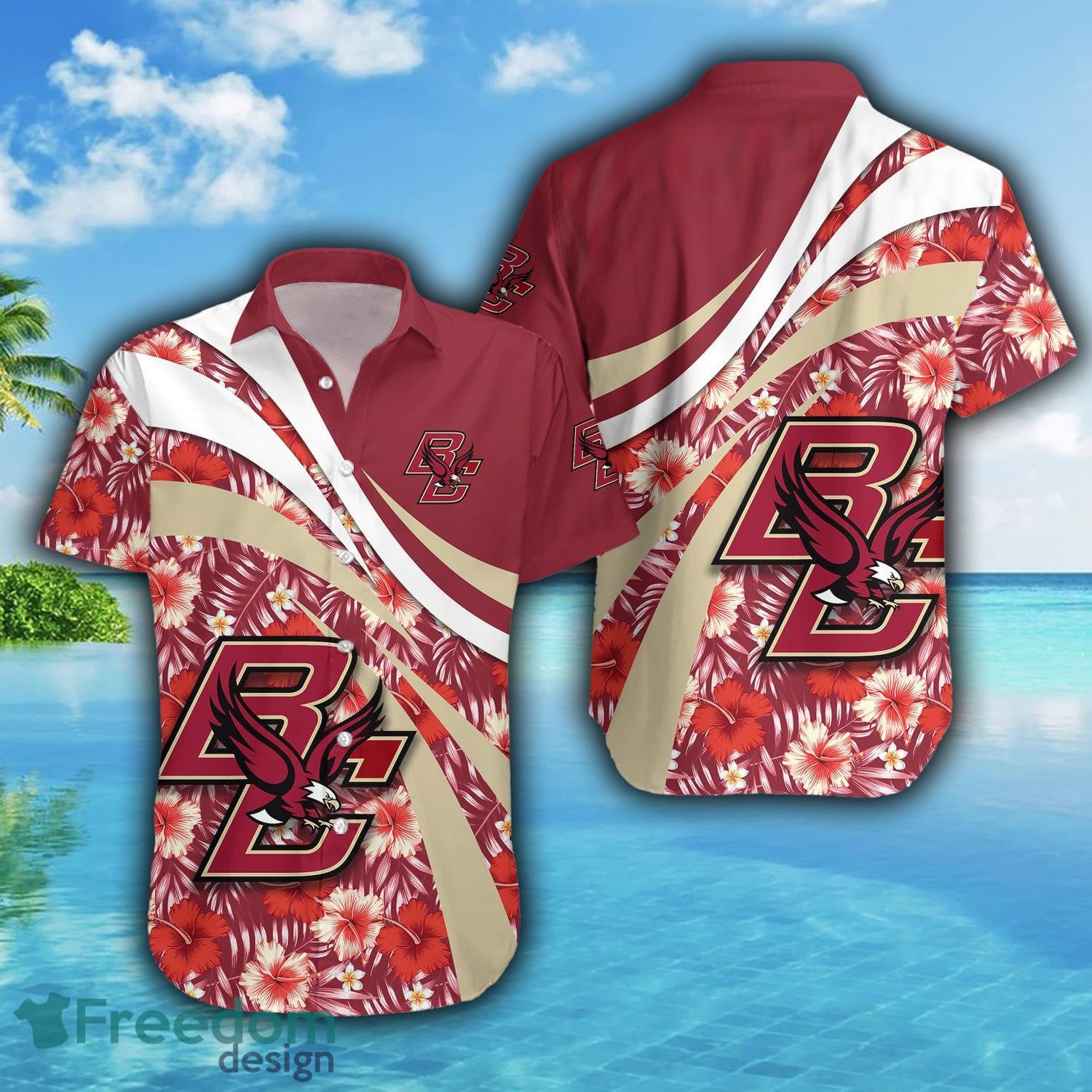 Boston College Eagles New Trends Custom Name And Number Christmas Hawaiian  Shirt - Freedomdesign