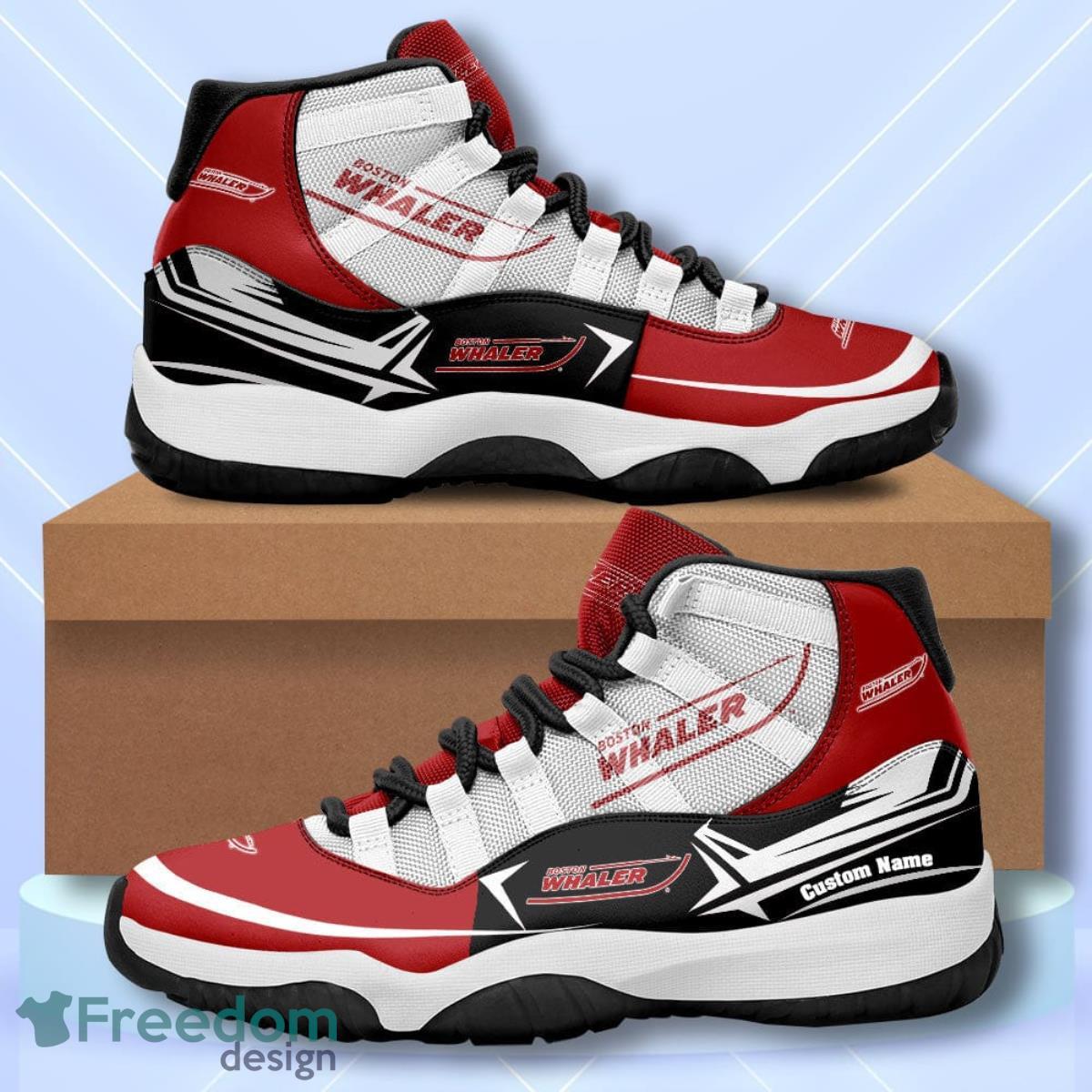 Boston Whaler Custom Name Air Jordan 11  Sneakers Vintage Shoes Product Photo 1