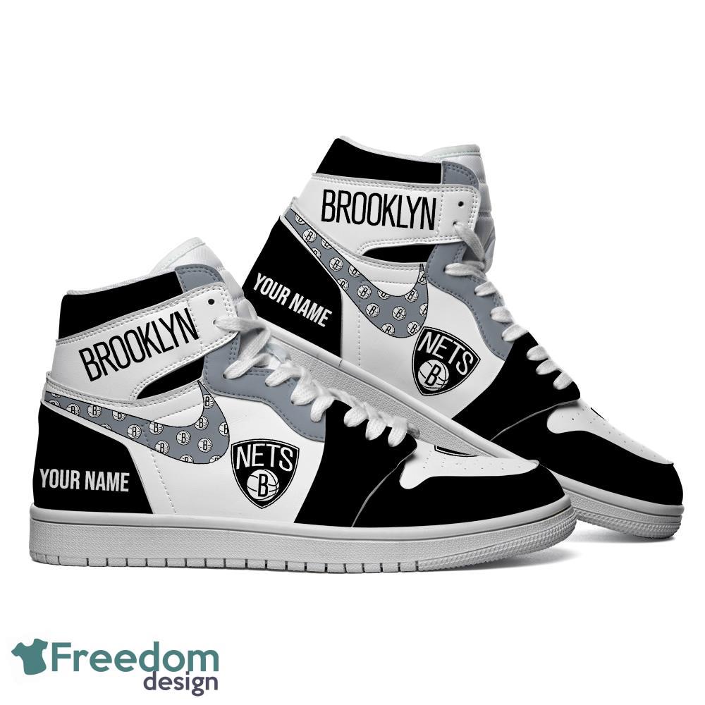 Brooklyn Nets NBA Custom Name Air Jordan 1 High Top Shoes For Men Women ...