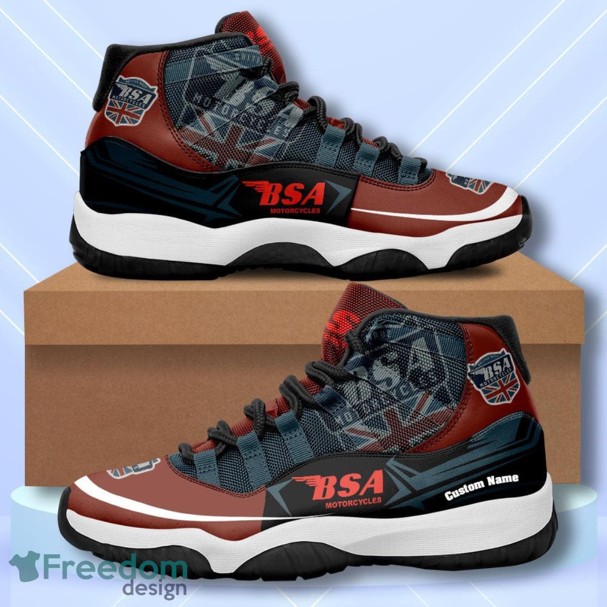 BSA Motorcycles Custom Name Air Jordan 11  Sneakers Vintage Shoes Product Photo 1