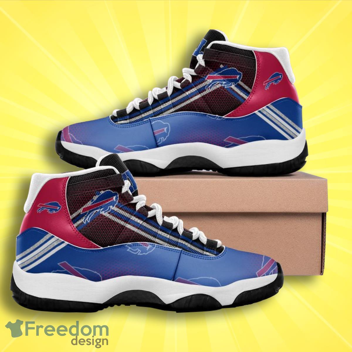 Buffalo Bills Color Air Jordan 11 Sneaker Shoes For Fans