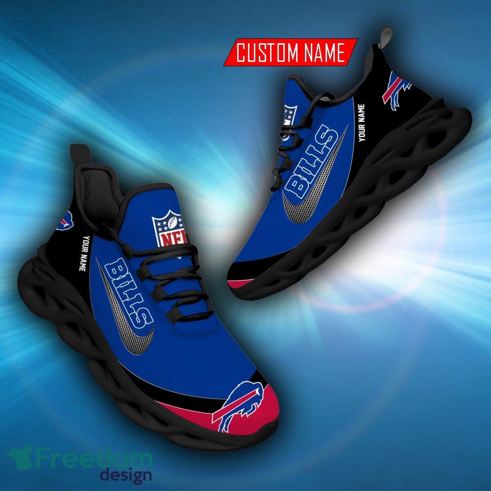 Buffalo Bills Custom Name Luxury NFL Max Soul Shoes Design 7 Chunky Sneakers  For Men And Women - Banantees