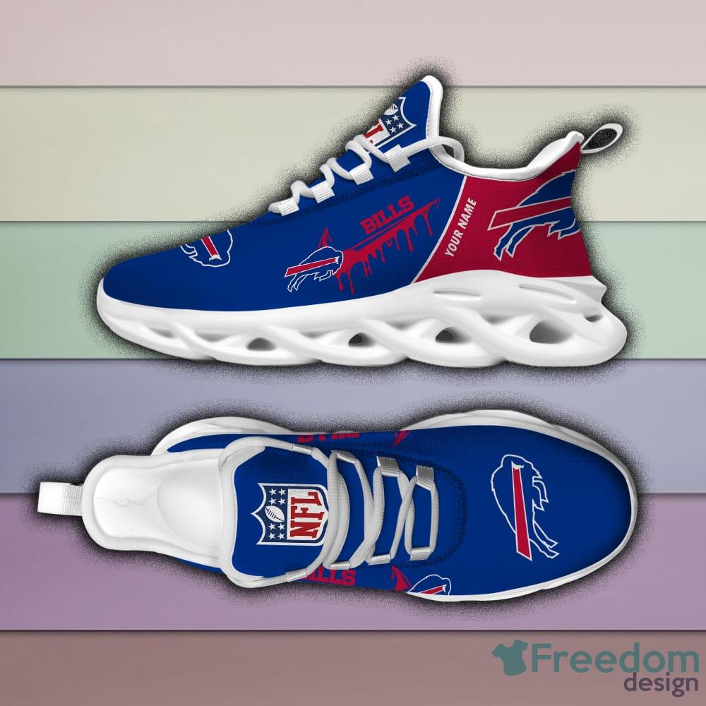 Buffalo Bills Custom Name Luxury NFL Max Soul Shoes Design 7 Chunky Sneakers  For Men And Women - Banantees