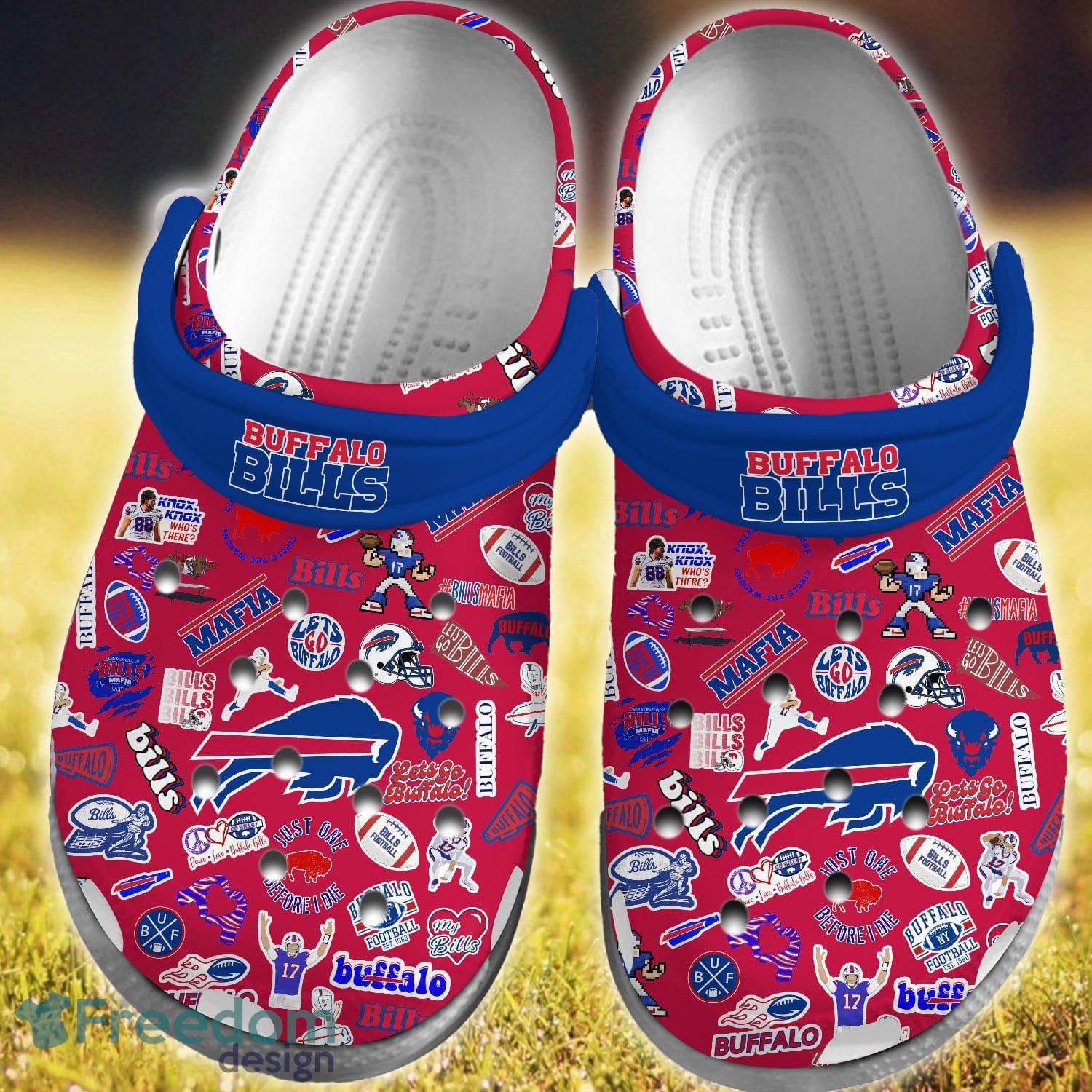 Buffalo Bills NFL Sound Clog Shoes For Men Women - Buffalo Bills NFL PREMIUM Style 6 Clog Shoes For Men Women