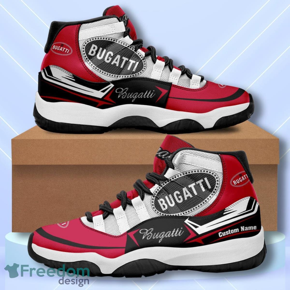 Bugatti Custom Name Air Jordan 11  Sneakers Vintage Shoes Product Photo 1