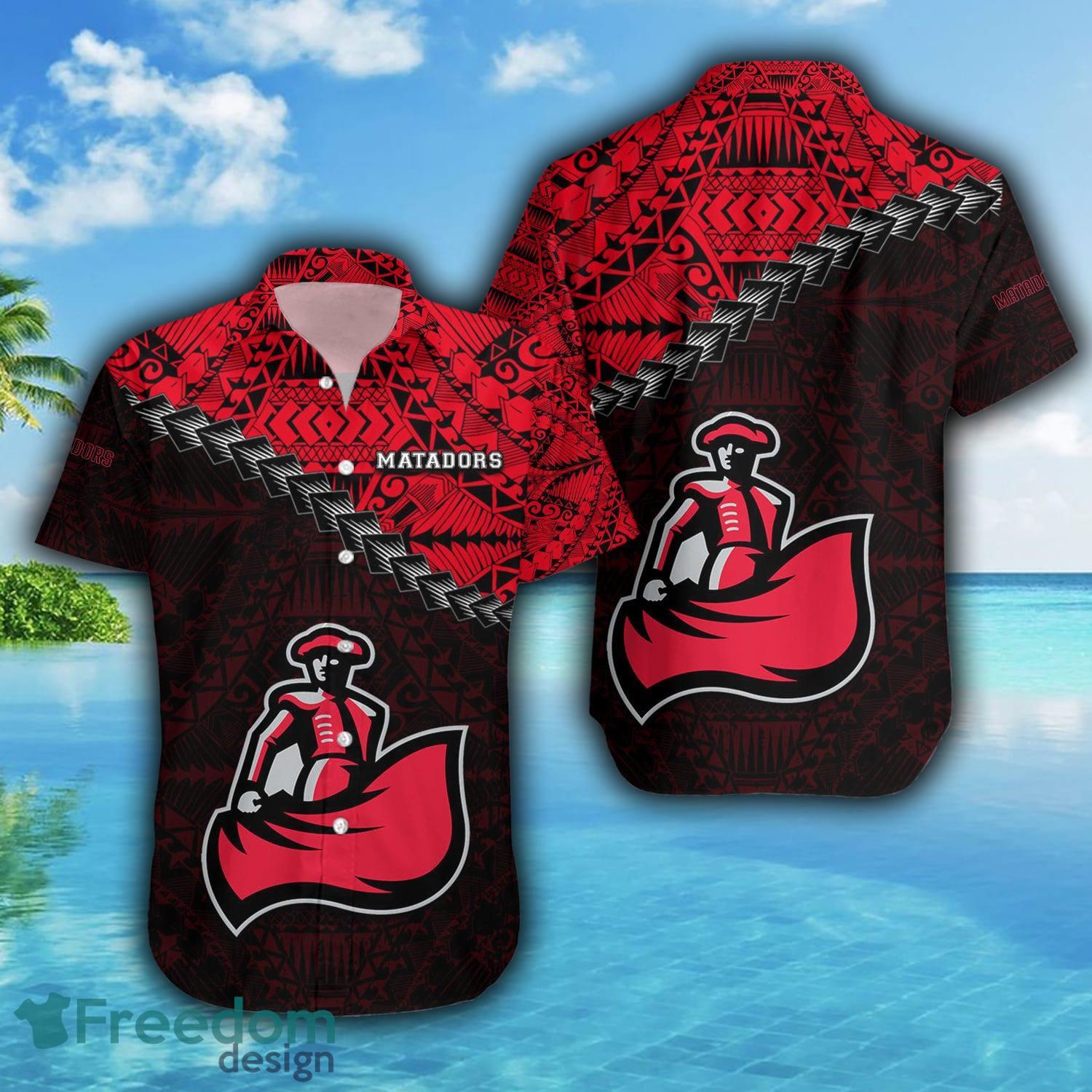 Ball State Cardinals NCAA Grunge Polynesian Tattoo Hawaiian Shirt