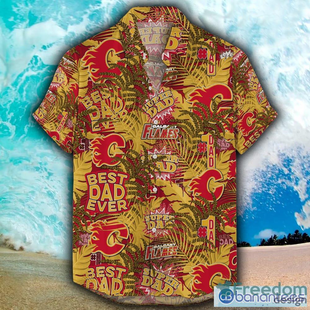 Calgary Flames NHL Custom Name Hawaiian Shirt Special Gift For Men And  Women Fans