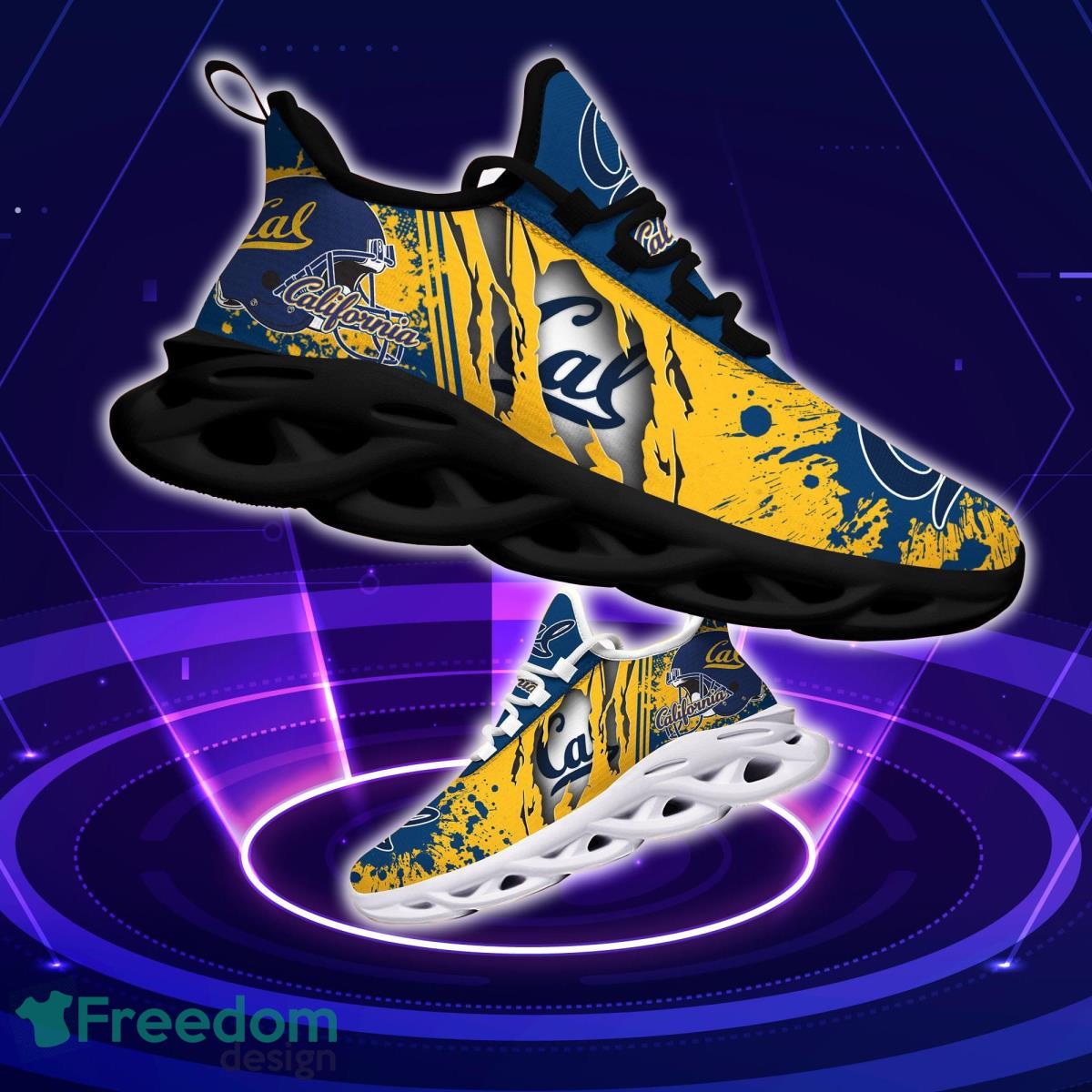 California Golden Bears Logo Torn And Splatter Background Max Soul Shoes Best Sneakers For Fans Product Photo 1