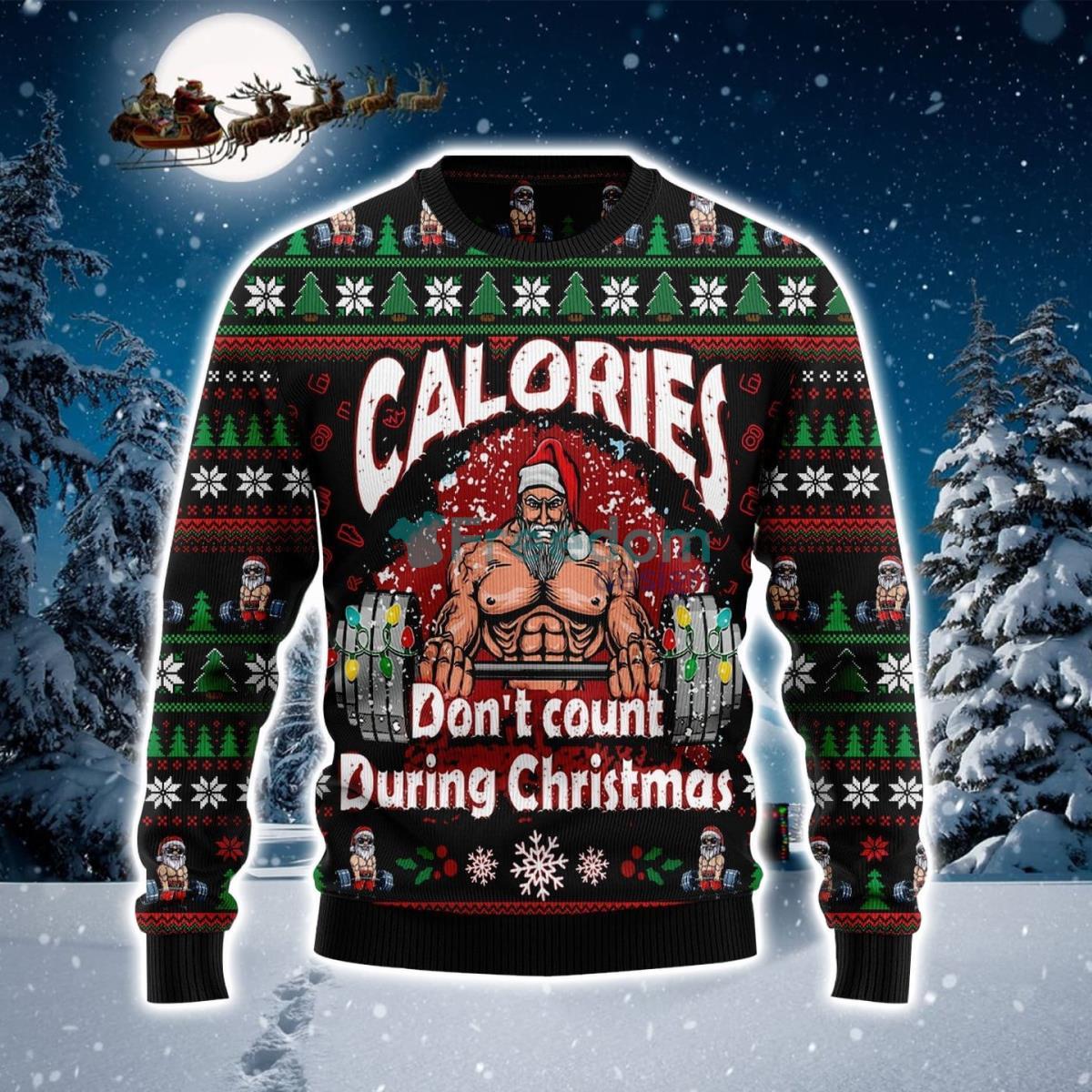 Calories Dont Count During Christmas Ugly Christmas Sweater Product Photo 1