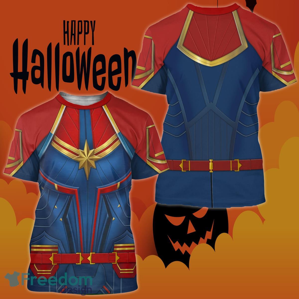 Captain Marvel Halloween Cosplay 3D Shirt Product Photo 1
