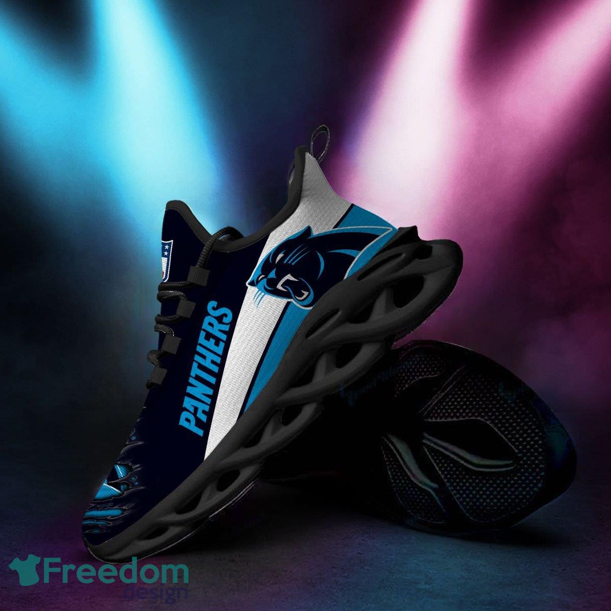 Carolina Panthers Logo Torn Running Sneaker Max Soul Shoes Gift