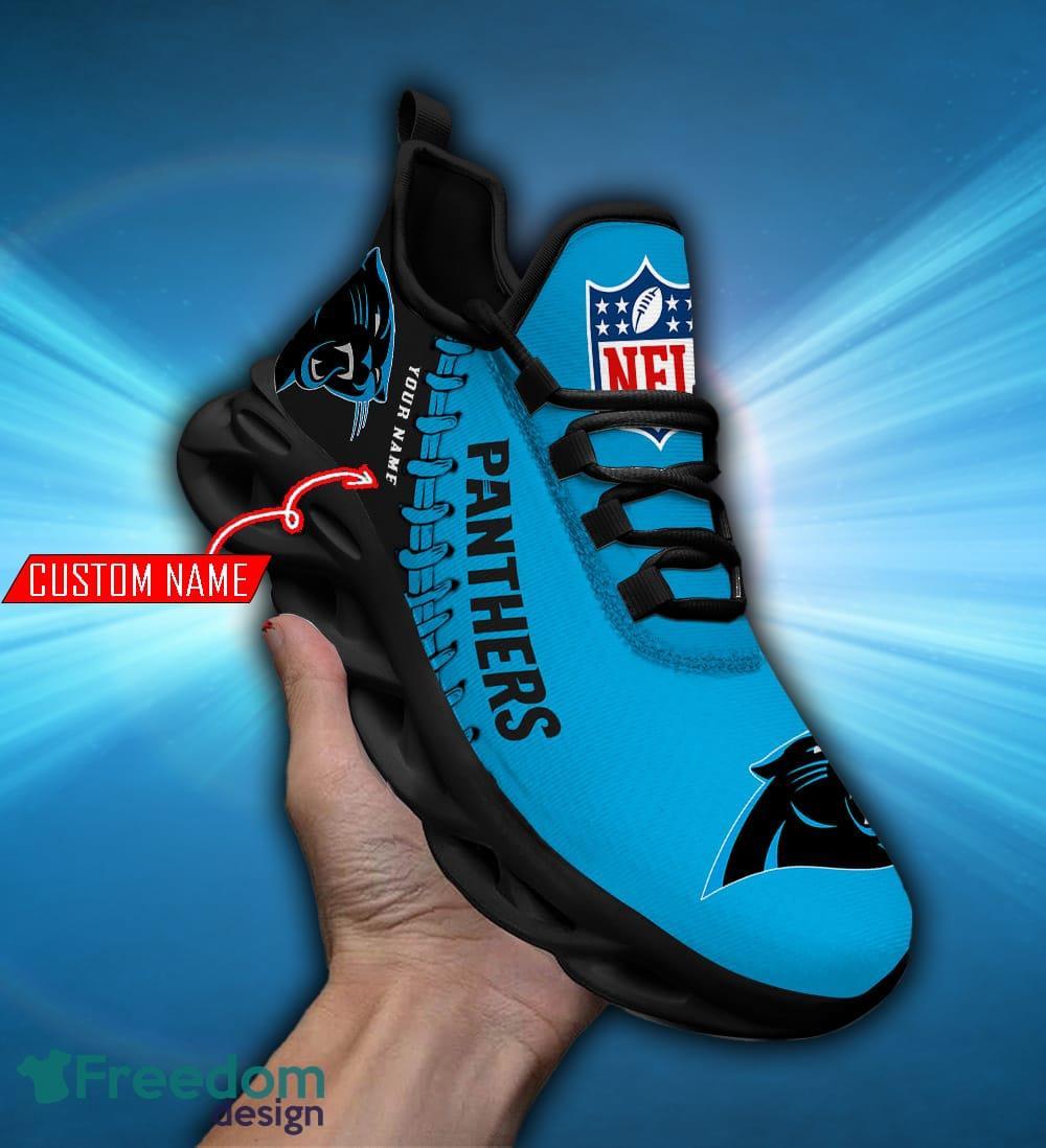 Carolina Panthers Distinctive Custom Name Chunky Sneaker AOP Gift Fans Max  Soul Shoes - YesItCustom