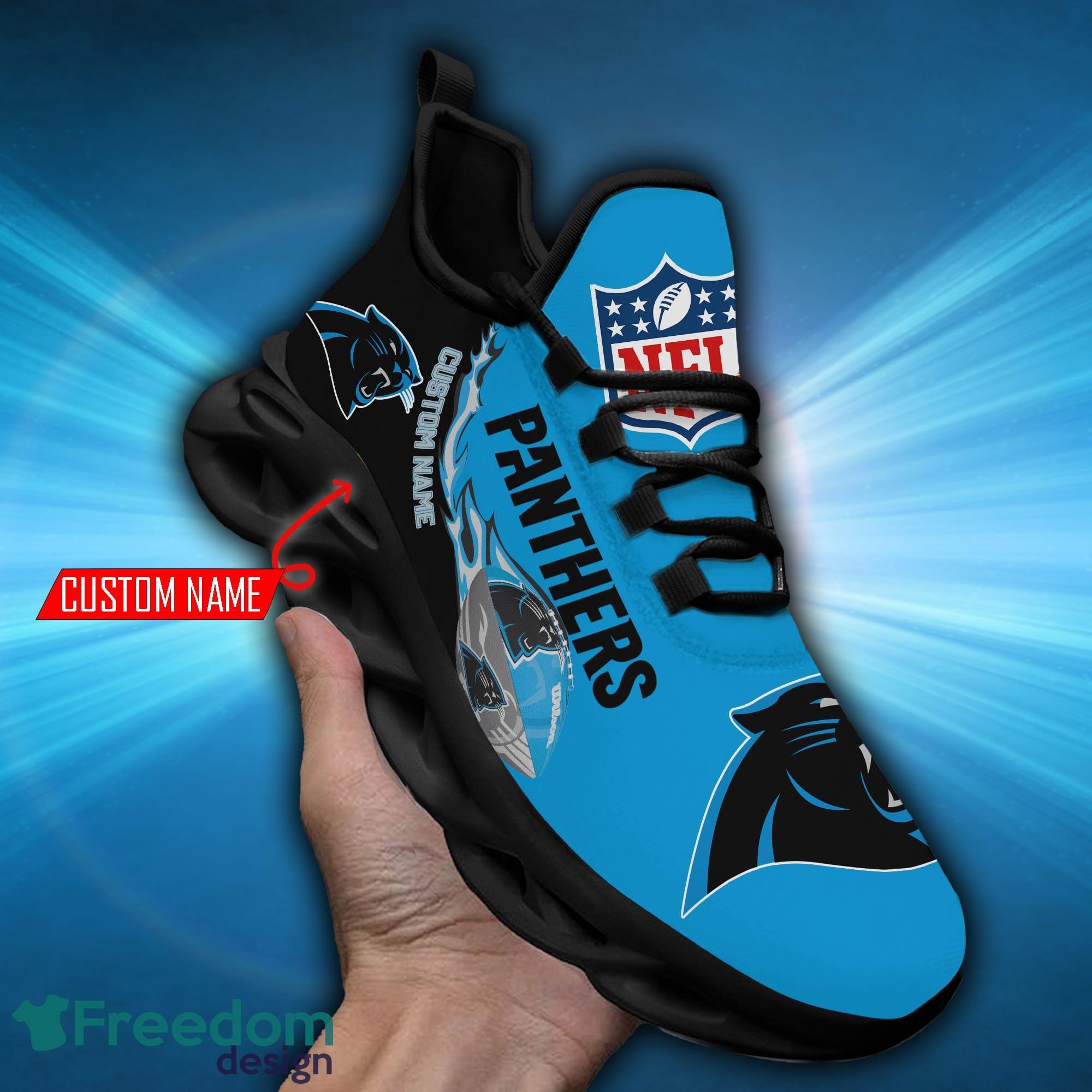 Carolina Panthers Distinctive Custom Name Chunky Sneaker AOP Gift Fans Max  Soul Shoes - YesItCustom