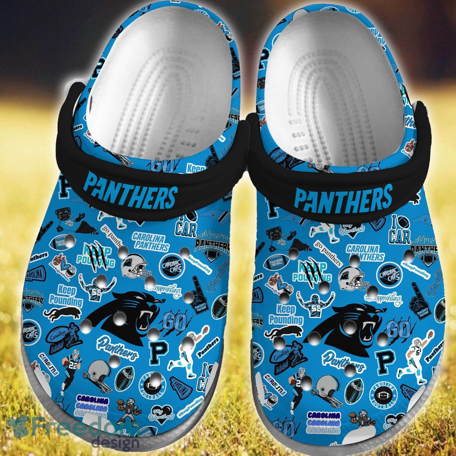 Carolina Panthers NFL Nostalgia Clog Shoes For Men Women