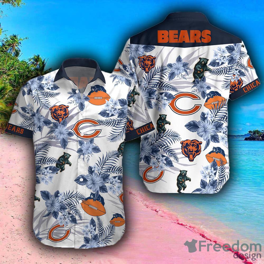 Chicago Bears And Chicago Cubs Heartbeat Love Summer Gift Hawaiian