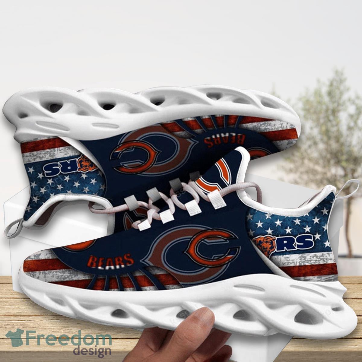 Chicago Bears Team Max Soul Shoes Running Sneakers For Fans Product Photo 1