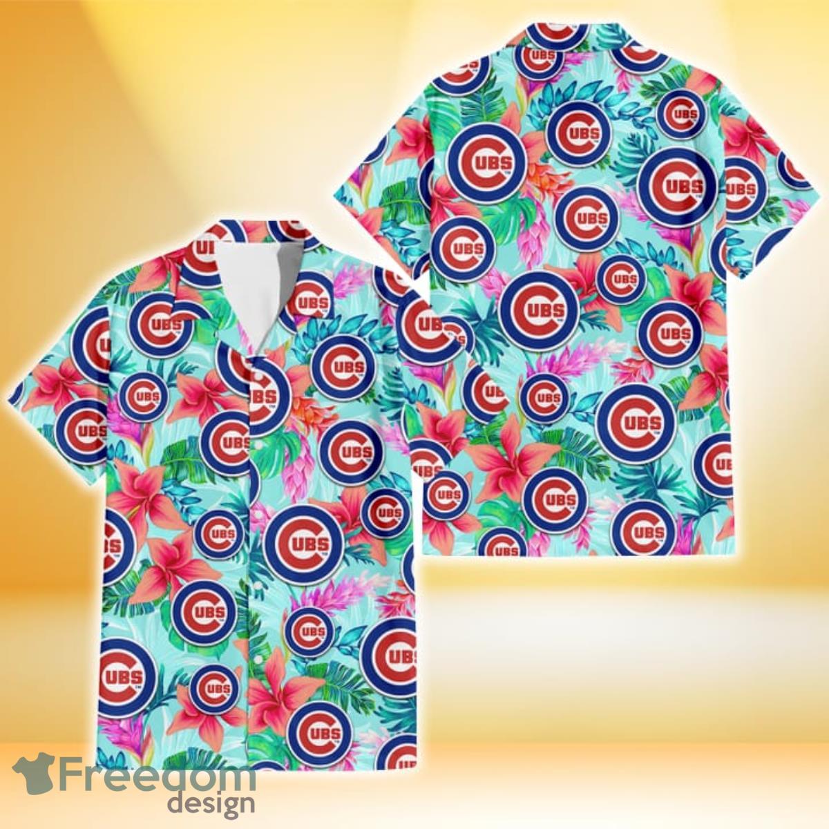 Chicago Cubs Red Blue Logo Hawaiian Shirt s Red - StirTshirt