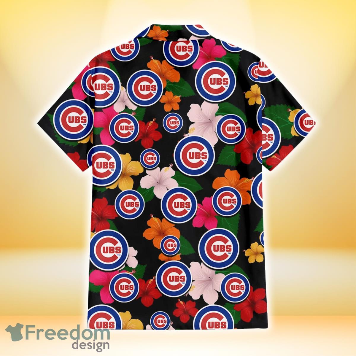 Chicago Cubs Pink Flower And Logo Pattern Hawaiian Shirt For Fans -  Freedomdesign