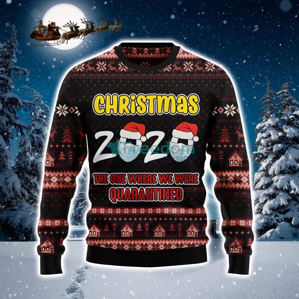 Christmas 2020 Quarantined Ugly Christmas Sweater Product Photo 1