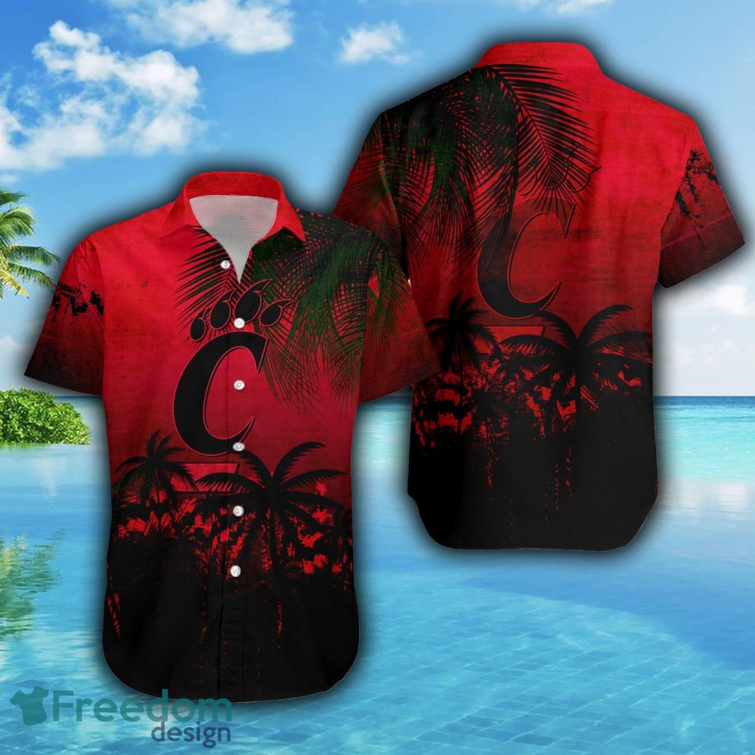 NCAA Cincinnati Bearcats Red Black Hawaiian Shirt V2 Aloha Shirt