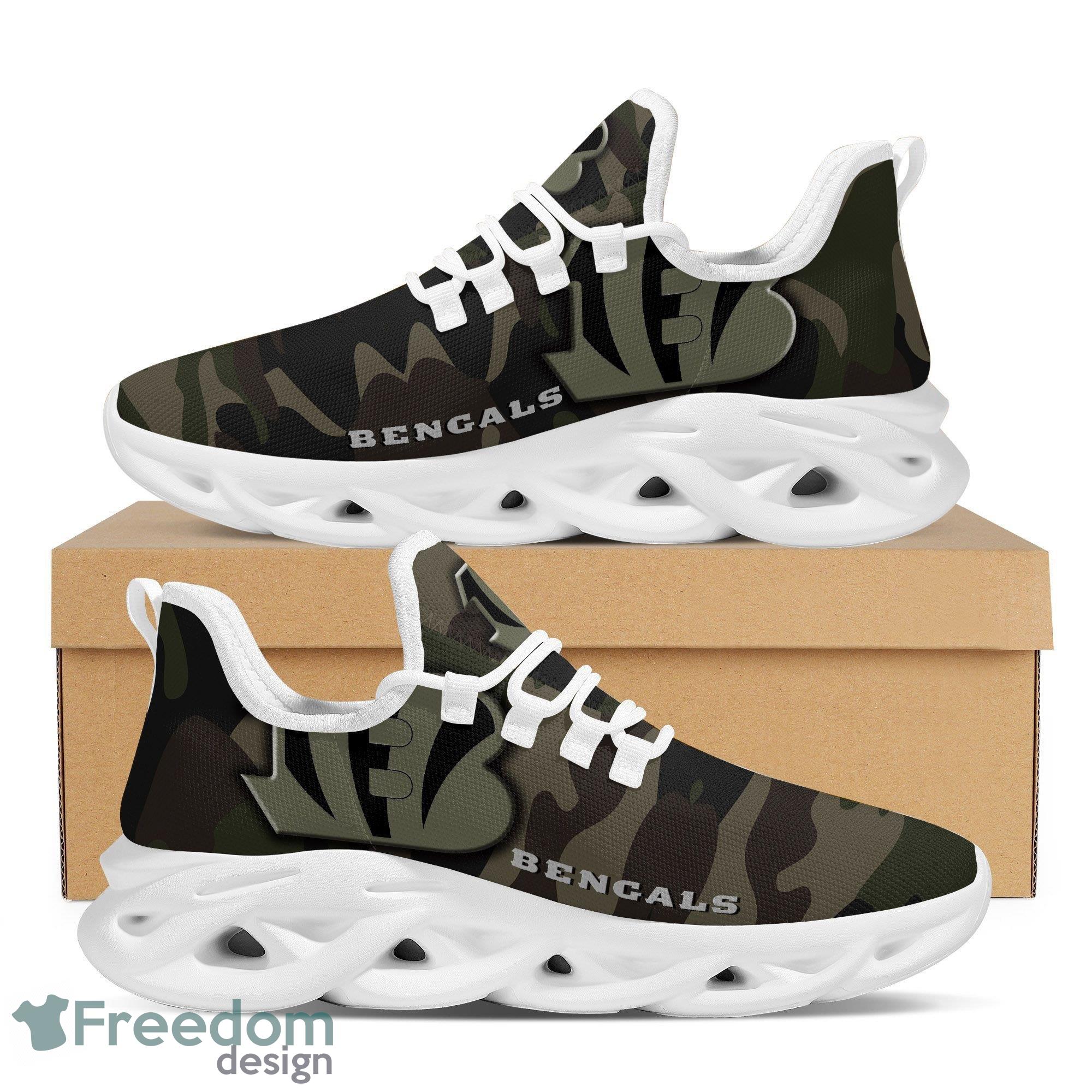 Cincinnati Bengals Logo Running Sneaker Max Soul Shoes In Black Gift For  Men And Women - Freedomdesign