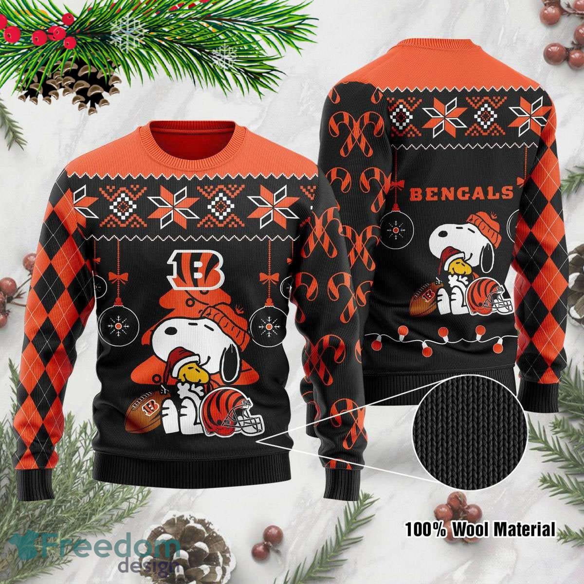 Cincinnati Bengals NFL Holiday Party Bengals Ideas Ugly Christmas Sweater -  Freedomdesign