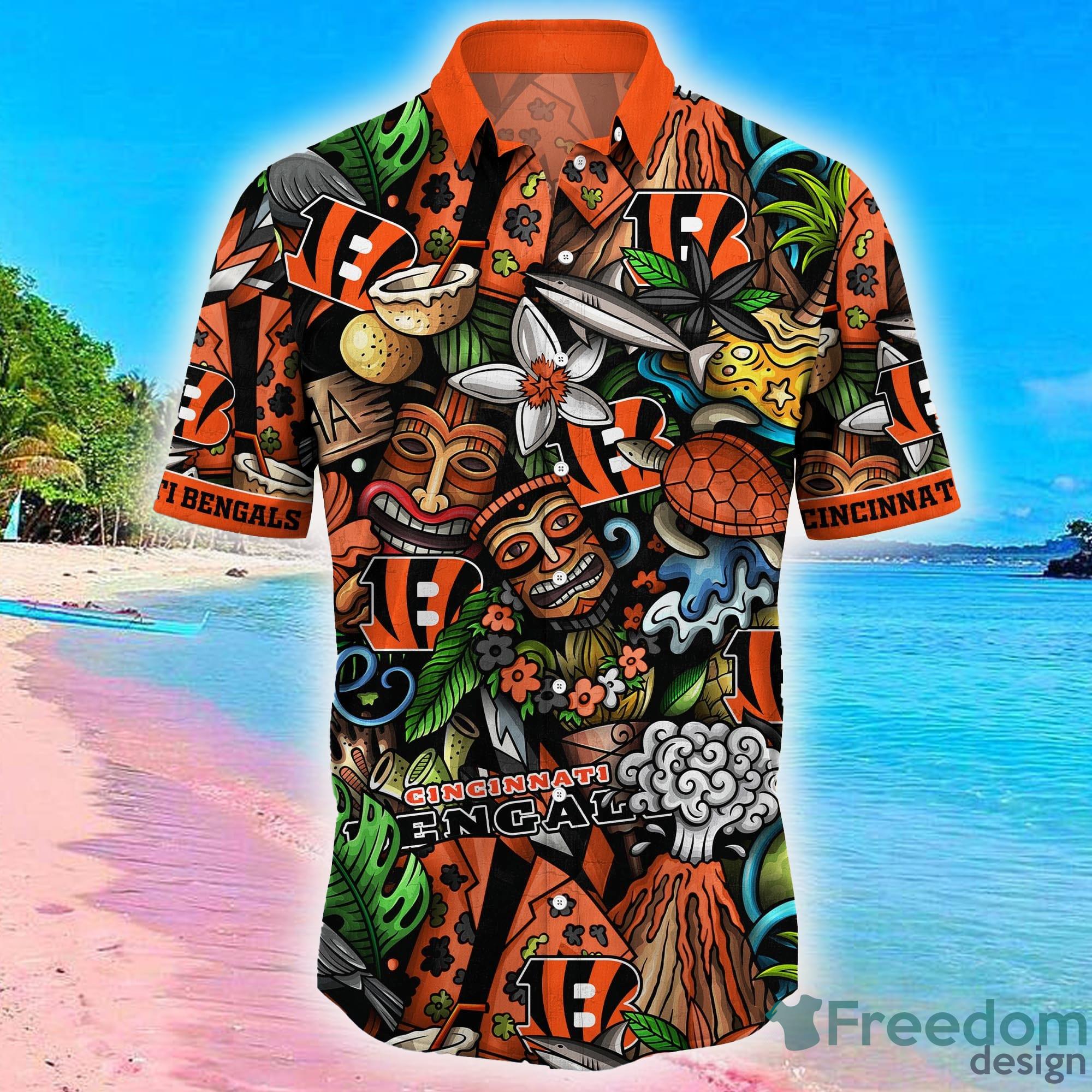 Cincinnati Bengals Palm Sunset Hawaiian Shirt For Fans