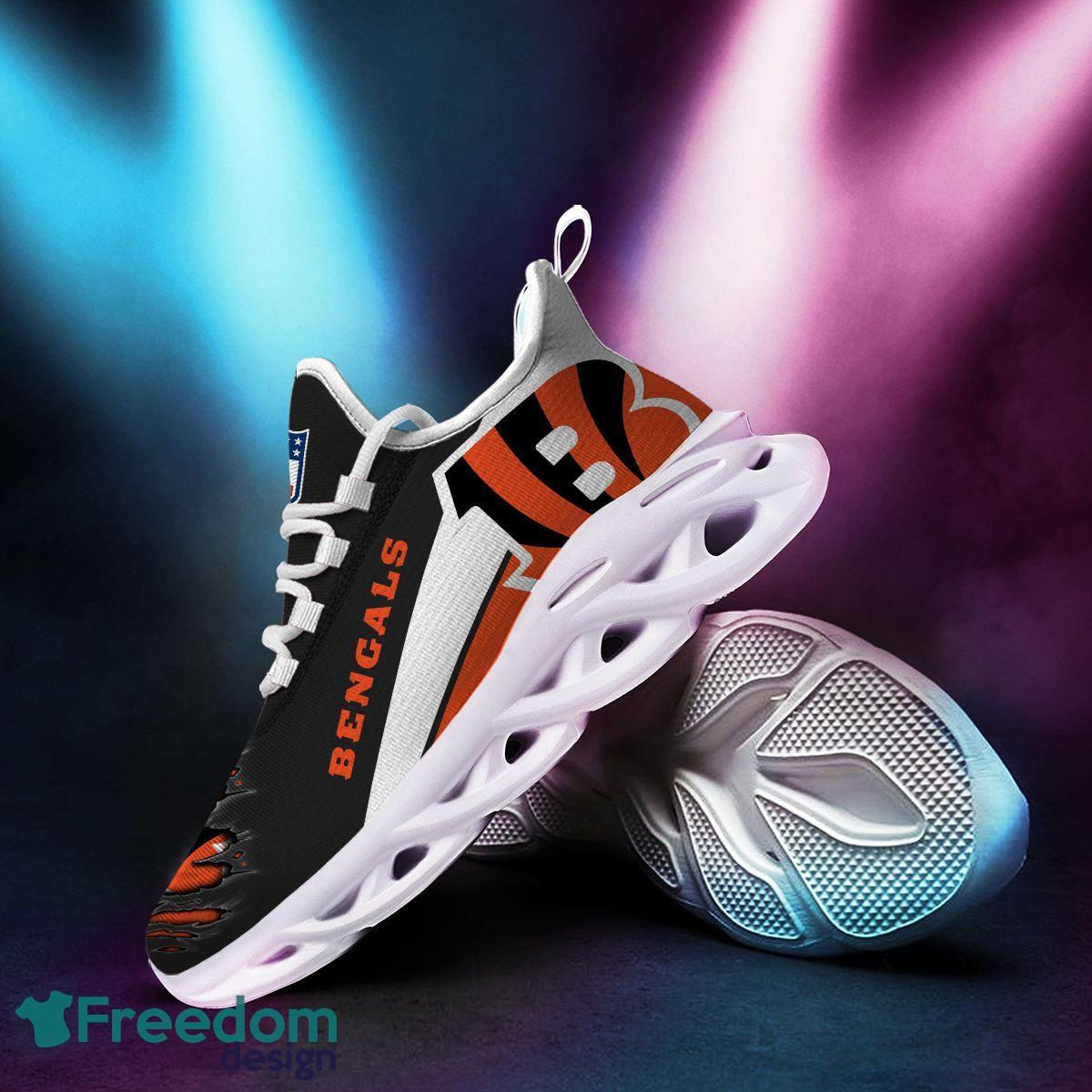 Cincinnati Bengals Logo Unique Cutting Running Sneaker Max Soul Shoes Gift  For Men And Women - YesItCustom