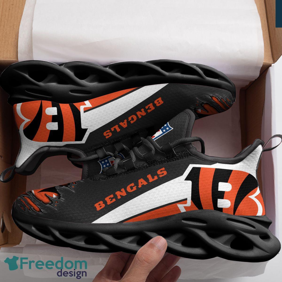 Cincinnati Bengals Logo Unique Cutting Running Sneaker Max Soul Shoes Gift  For Men And Women - YesItCustom