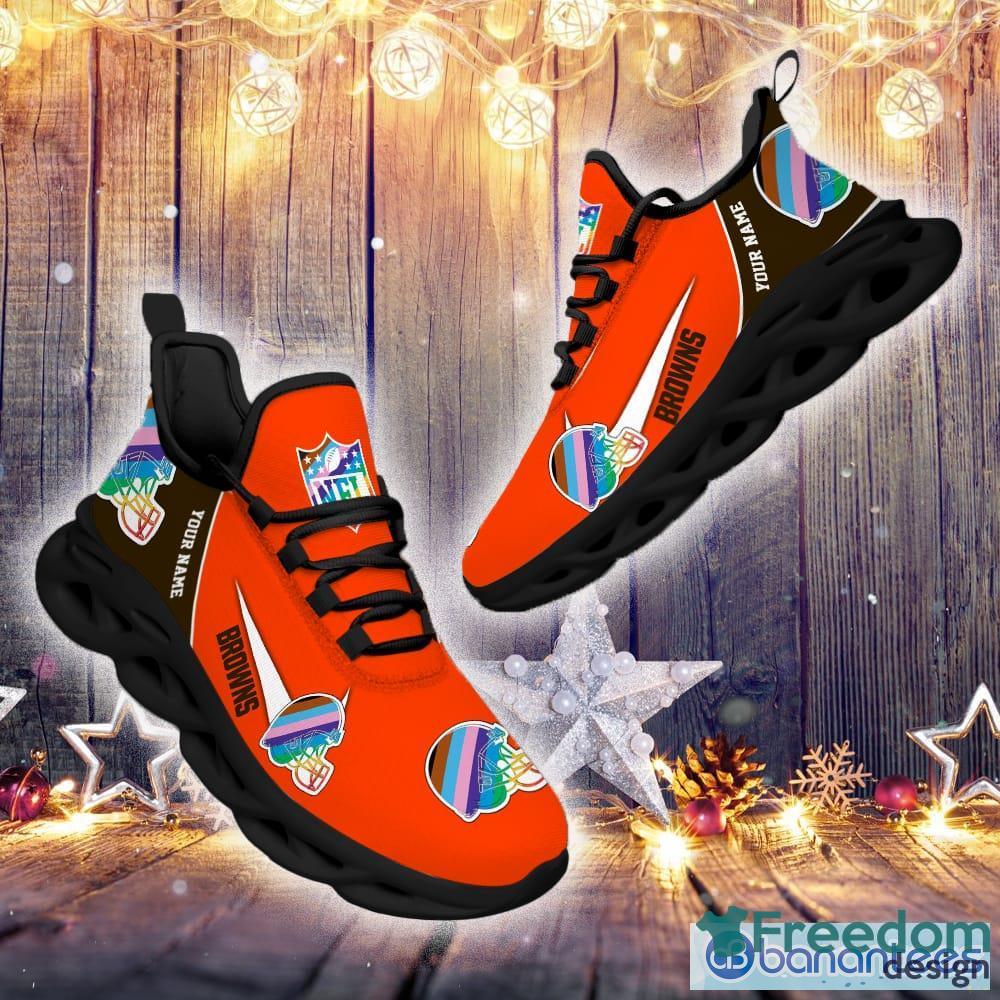 Cleveland Browns Nfl Max Soul Sneakers Sport Shoes - Freedomdesign