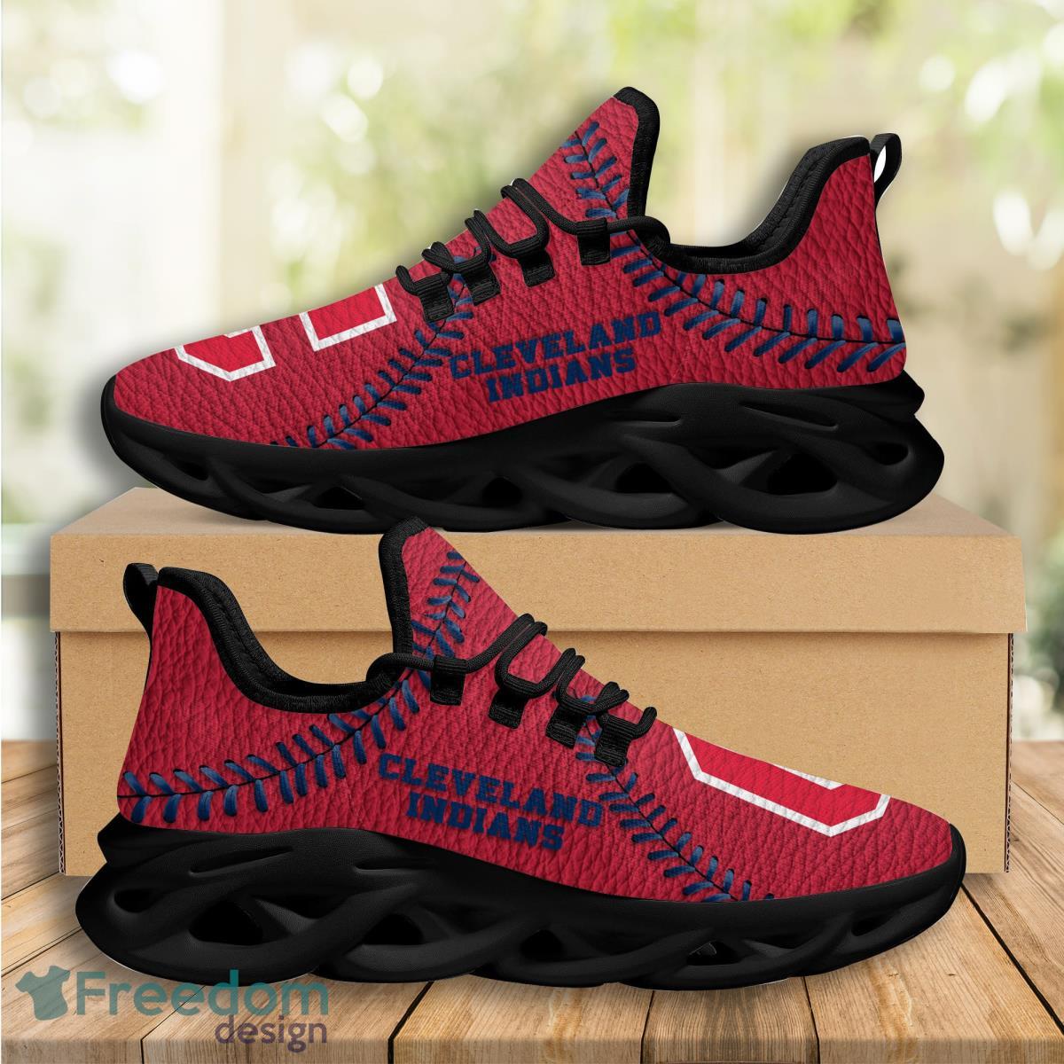 Cleveland Indians Logo Seam Pattern 3D Max Soul Sneaker Product Photo 2