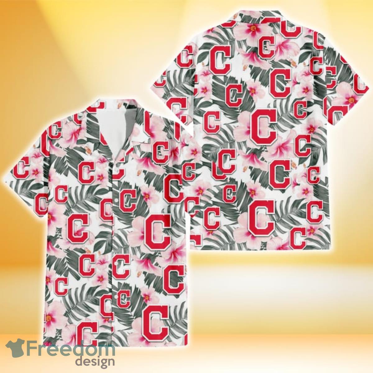 Cleveland Indians Black Dark Blue Hibiscus Black Background 3D Hawaiian  Shirt Gift For Fans - Freedomdesign