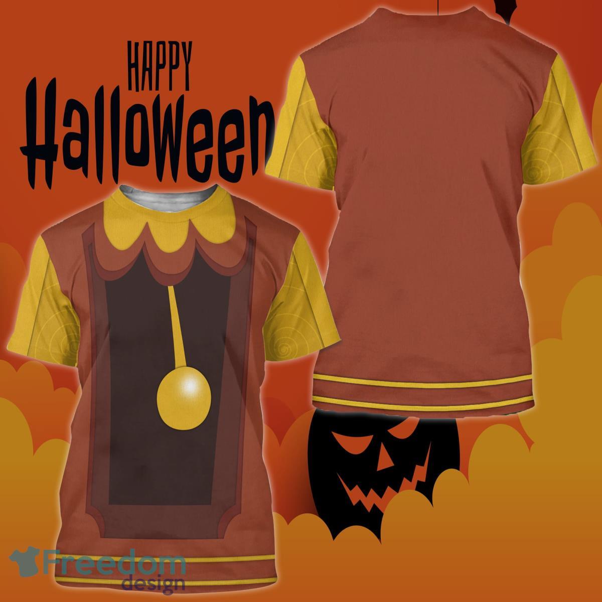 Cogsworth Halloween Cosplay 3D Shirt Product Photo 1