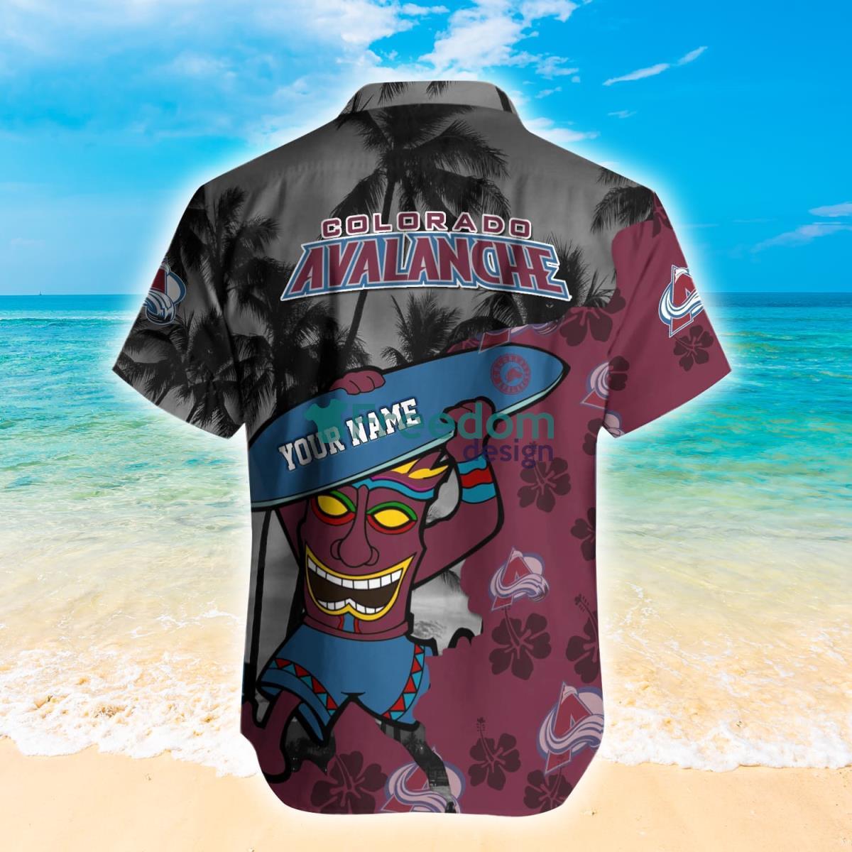 Colorado Avalanche NHL Custom Name Hawaiian Shirt Hot Design For Fans Product Photo 2