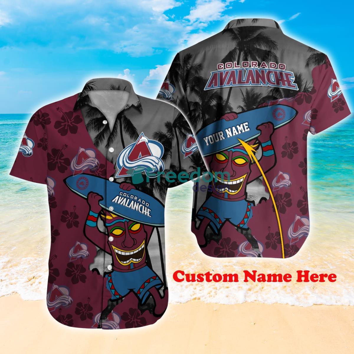 Colorado Avalanche NHL Custom Name Hawaiian Shirt Hot Design For Fans Product Photo 1