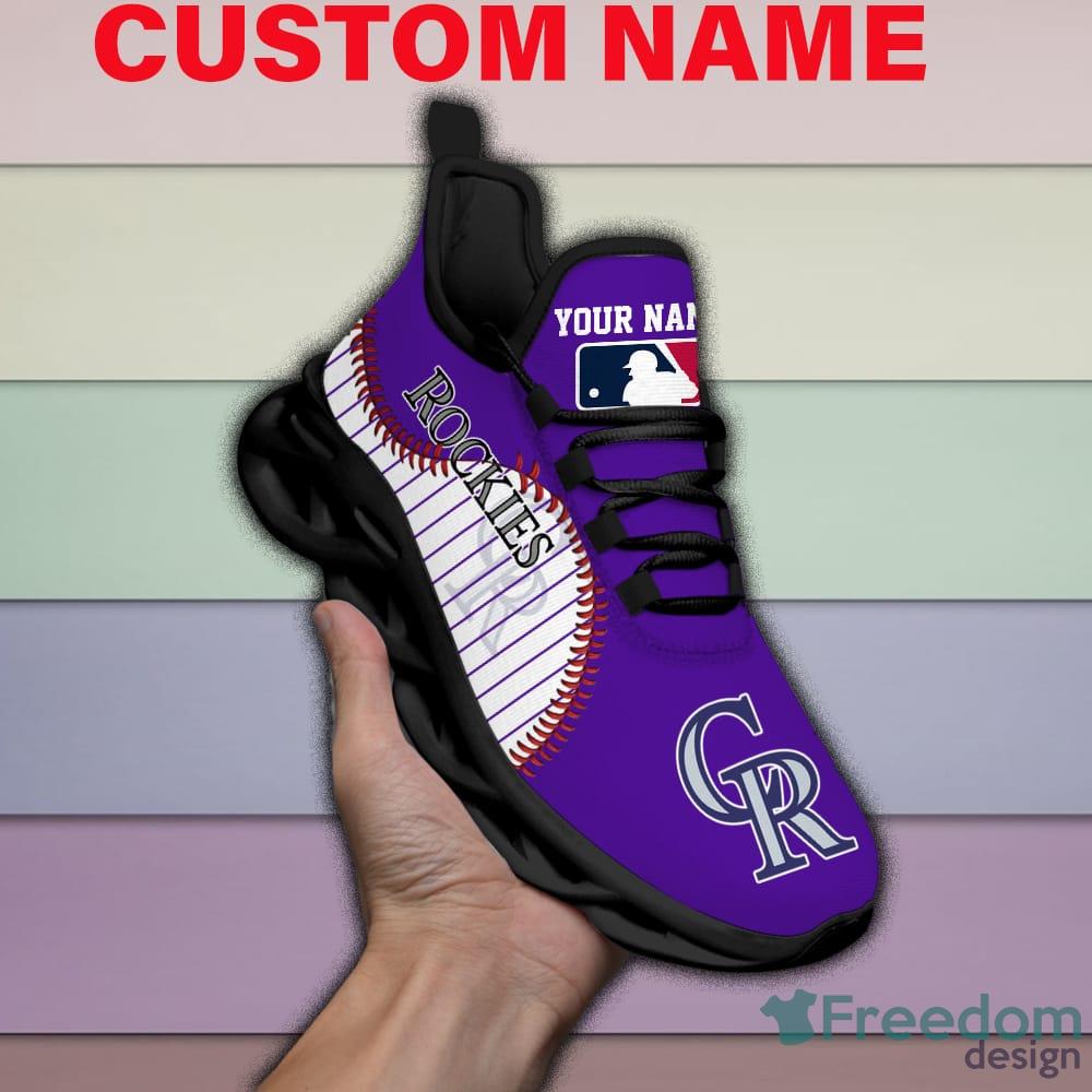 Colorado Rockies MLB Personalized New Max Soul Sneaker - Owl