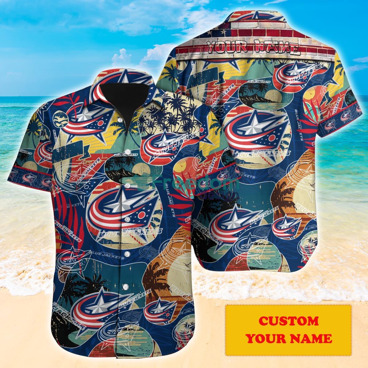 Columbus Blue Jackets NHL Personalized Hawaiian Shirt Gift For Fans Product Photo 1