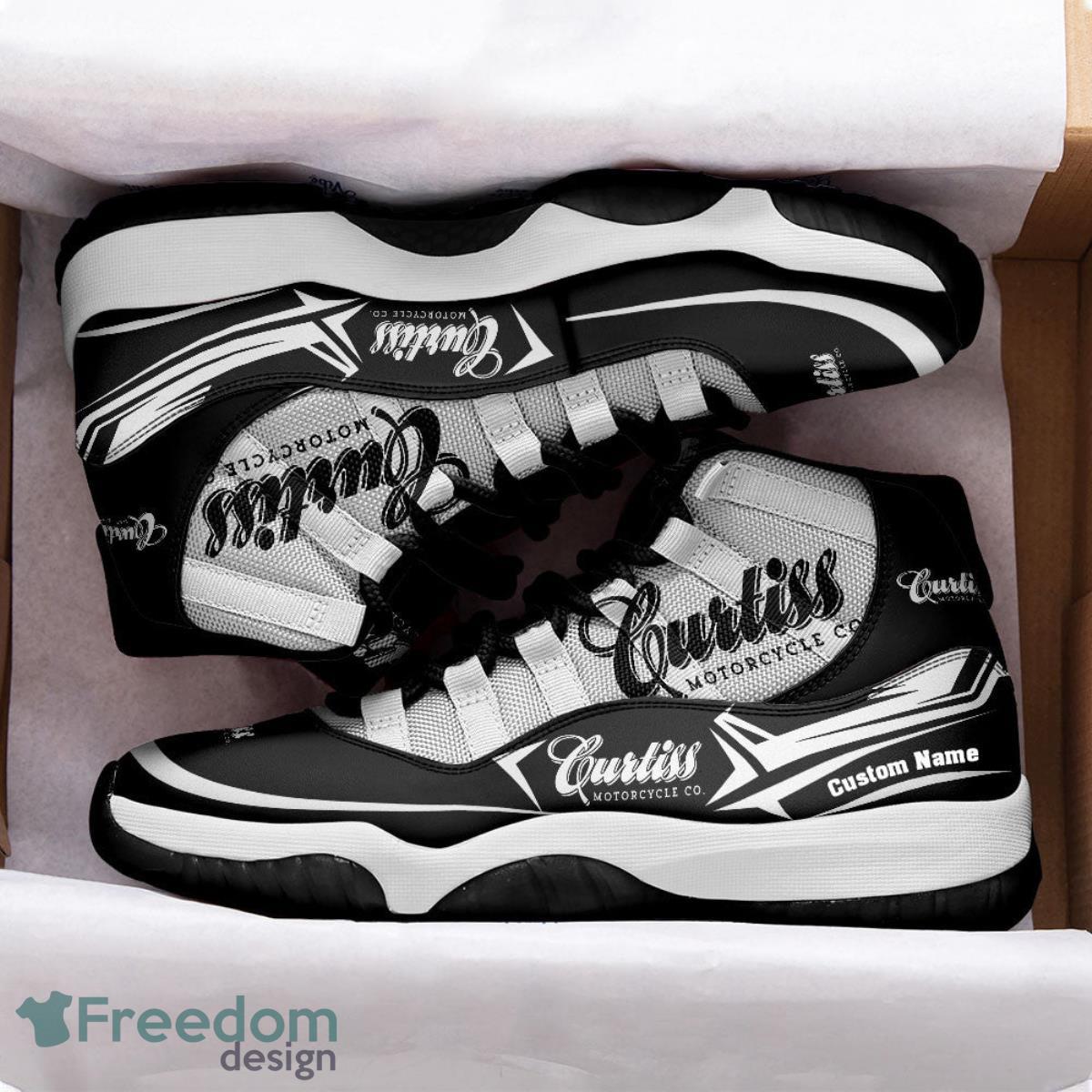 Curtiss Motorcycle Co Custom Name Air Jordan 11  Sneakers Vintage Shoes Product Photo 2