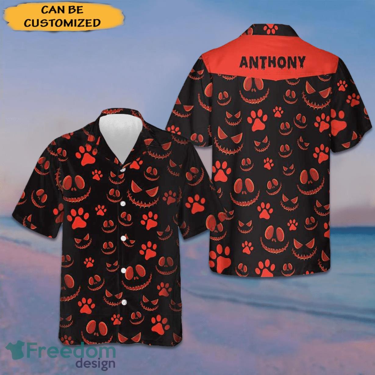 Custom Horror Halloween For Dog Lovers Hawaiian Shirt Spooky Gifts For Him Product Photo 1