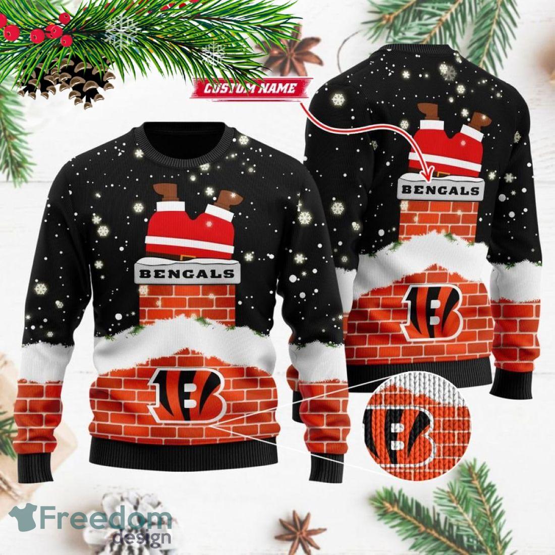 Cincinnati Bengals Football Logo Hohoho Christmas Ugly Sweater Personalized  Shirt - Best Seller Shirts Design In Usa