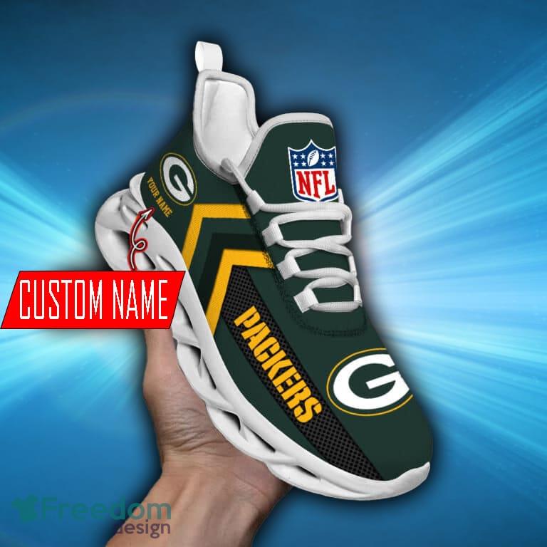 Green Bay Packers Max Soul Sneakers Running Sport Shoes Custom Name -  Freedomdesign