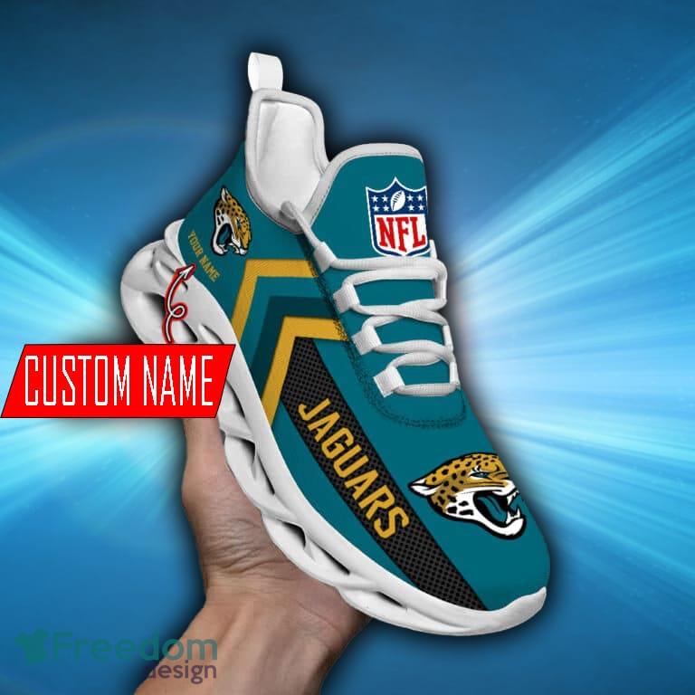 Custom Name NFL Jacksonville Jaguars Style Logo Caro Max Soul Shoes Gift  For Men Women - Freedomdesign