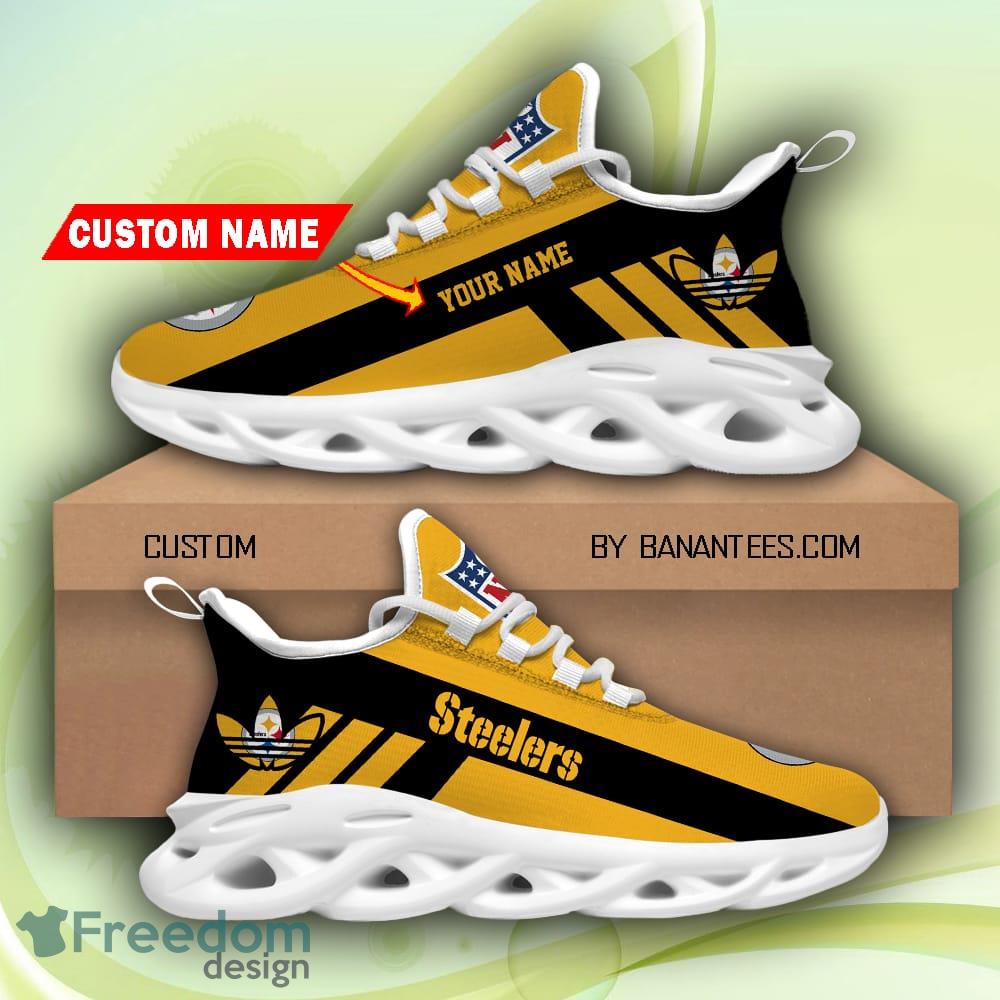 Custom Name Pittsburgh Steelers NFL Logo New Add Max Soul Shoes