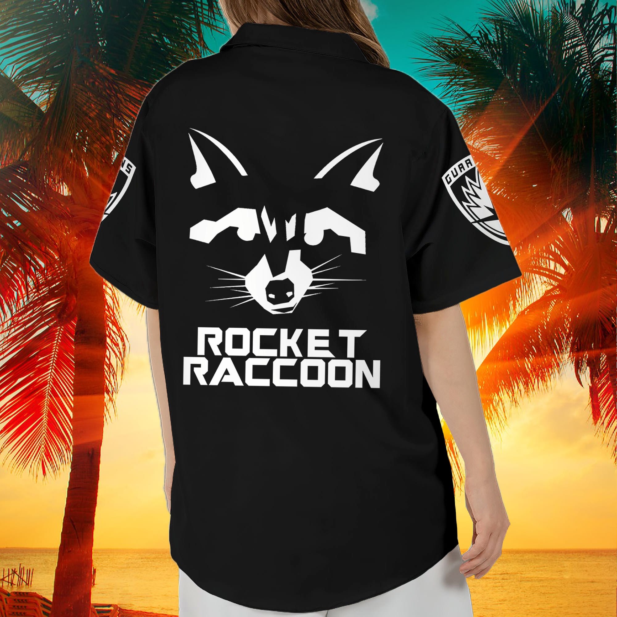 Custom Name Rocket Raccoon Guardian Guardians of the Galaxy Hawaiian Aloha  Shirt Gift For Men And Women - Freedomdesign