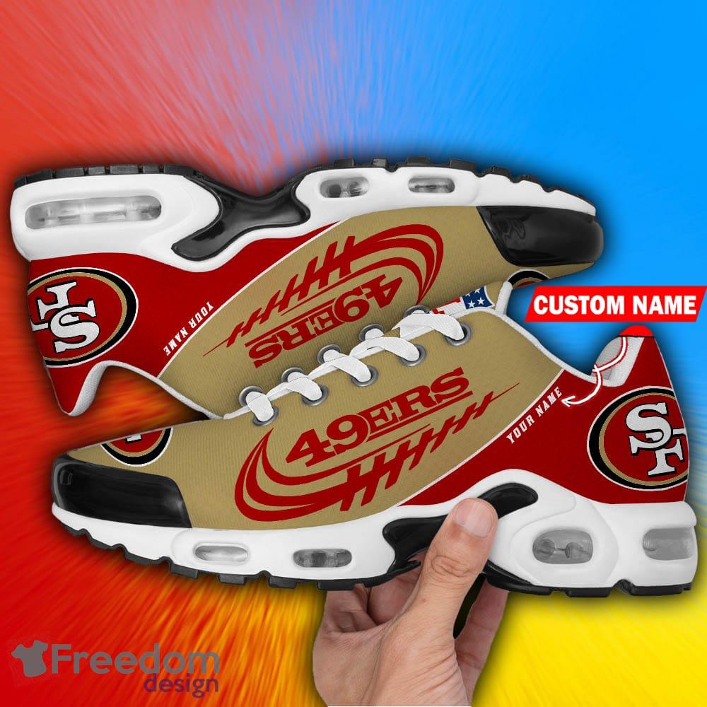 San Francisco 49ers NFL Team Premium Sneakers Custom Name Air Cushion Shoes  For Fans - Banantees