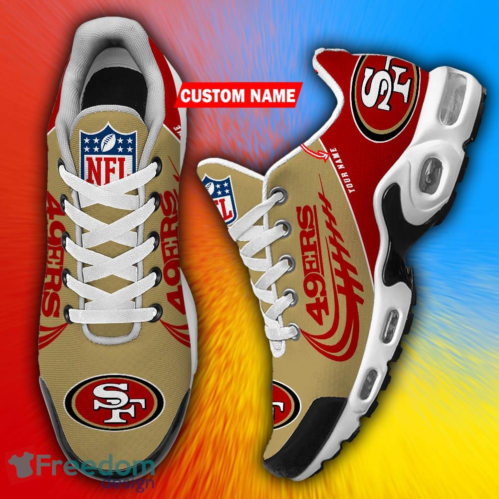 Custom Name San Francisco 49ers New Logo Air Cushion Sports Shoes